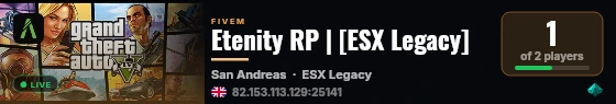Etenity RP | [ESX Legacy] live status badge