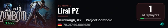 Lirai PZ live status badge