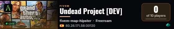 Undead Project [DEV] live status badge