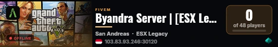 Byandra Server | [ESX Legacy] live status badge