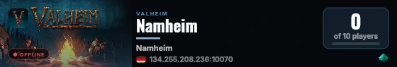 Namheim live status badge