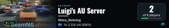 Luigi's AU Server live status badge