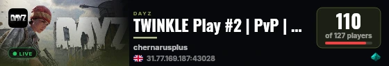 TWINKLE Play #2 | PvP | Chernarus | Dungeon live status badge