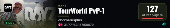 YourWorld PvP-1 live status badge
