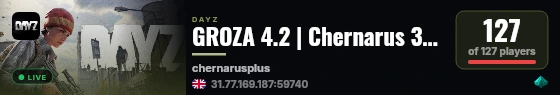 GROZA 4.2 | Chernarus 3PP | Solo Duo Trio | RU | PVP live status badge