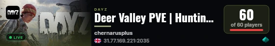 Deer Valley PVE | Hunting | Trapping | Cooking live status badge