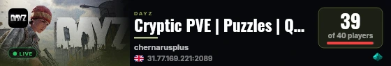 Cryptic PVE | Puzzles | Quests | Rewards live status badge