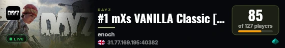 #1 mXs VANILLA Classic [No MODS] |Raid Time|Admin's+| Hugh FPS+ live status badge