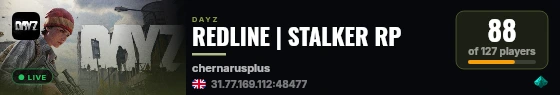 REDLINE | STALKER RP live status badge