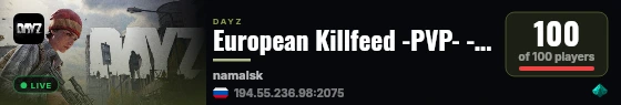 European Killfeed -PVP- -HC- -EU- -KOS- -LOOT+- live status badge