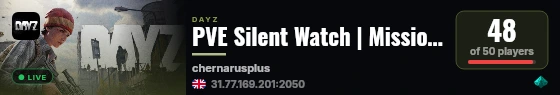 PVE Silent Watch | Missions | Heli Crashes | Traders live status badge