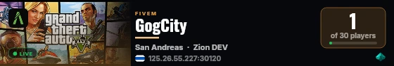 GogCity live status badge