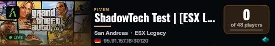 ShadowTech Test | [ESX Legacy] live status badge