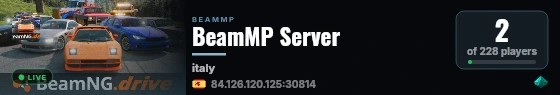 BeamMP Server live status badge