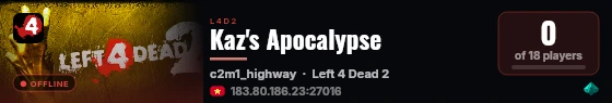 Kaz's Apocalypse live status badge