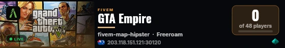 GTA Empire live status badge