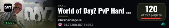 World of DayZ PvP Hard worldofdayz.ru live status badge