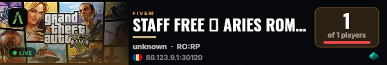 STAFF FREE ➜ ARIES ROMANIA ➜ REDESCHIDER live status badge