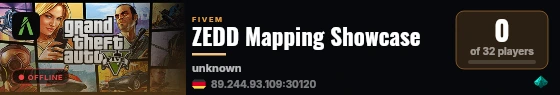 ZEDD Mapping Showcase live status badge