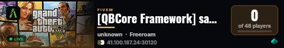 [FiveM Basic Server] yamato dz live status badge