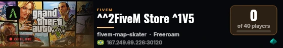 ^^2FiveM Store ^1V5 live status badge