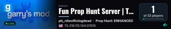 Fun Prop Hunt Server | TONS of Custom Content live status badge