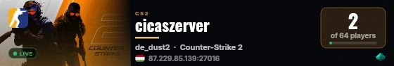 cicaszerver live status badge