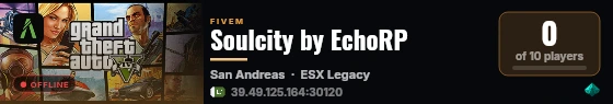 Soulcity by EchoRP live status badge