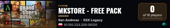 MKSTORE - FREE PACK live status badge