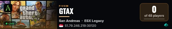 GTAX live status badge