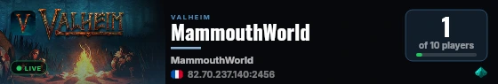 MammouthWorld live status badge