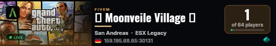 🔮 Moonveile Village ✨ live status badge