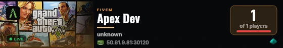 Apex Dev live status badge