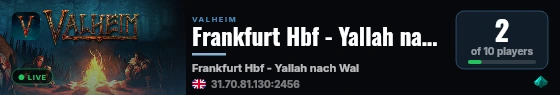 Frankfurt Hbf - Yallah nach Walhalla live status badge