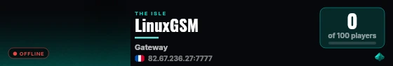 LinuxGSM live status badge
