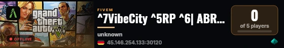 VibeCity RP 🡺 ABRIU HOJE 17-SET live status badge
