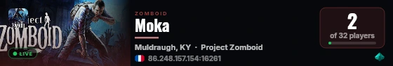 Moka live status badge