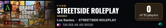 STREETSIDE ROLEPLAY live status badge