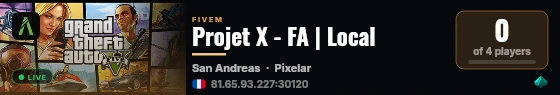 Projet X - FA | Local live status badge