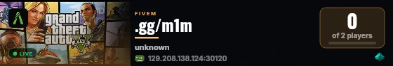 .gg/m1m live status badge