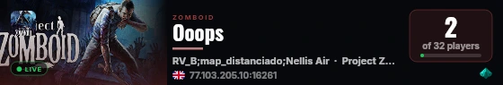 Ooops live status badge