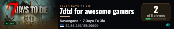 7dtd for awesome gamers live status badge