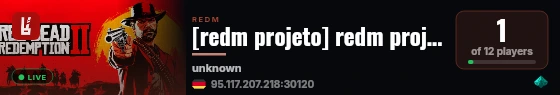 [redm projeto] redm projeto live status badge