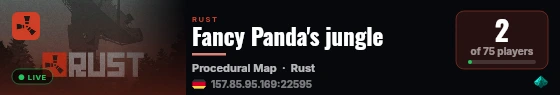Fancy Panda's jungle live status badge