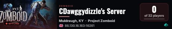 CDawggydizzle's Server live status badge