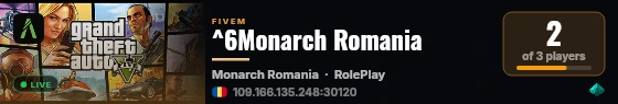 ^6Monarch Romania live status badge