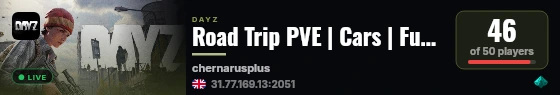 Road Trip PVE | Cars | Fuel | Events live status badge