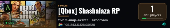 [Qbox] Shashalaza RP live status badge