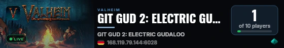 GIT GUD 2: ELECTRIC GUDALOO live status badge