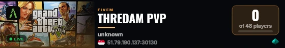 THREDAM PVP live status badge